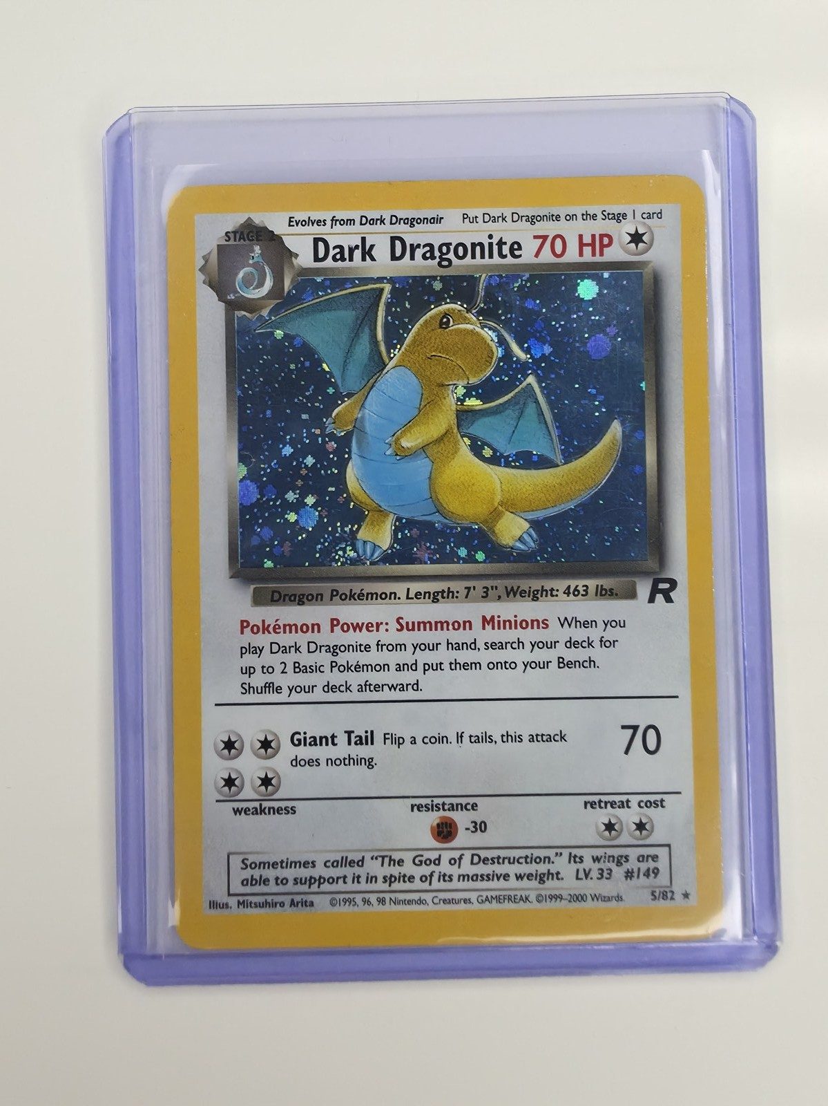 Dark Dragonite sleeved front